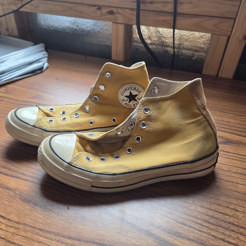 Converse Chuck Taylor All Star 70 High Top Yellow Sneakers Mens 5.5 Womens 7.5